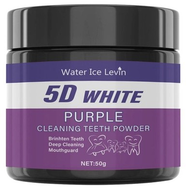 Purple Tooth Cleaning Powder Teeth Whitening Deep Clean Travel Size Care