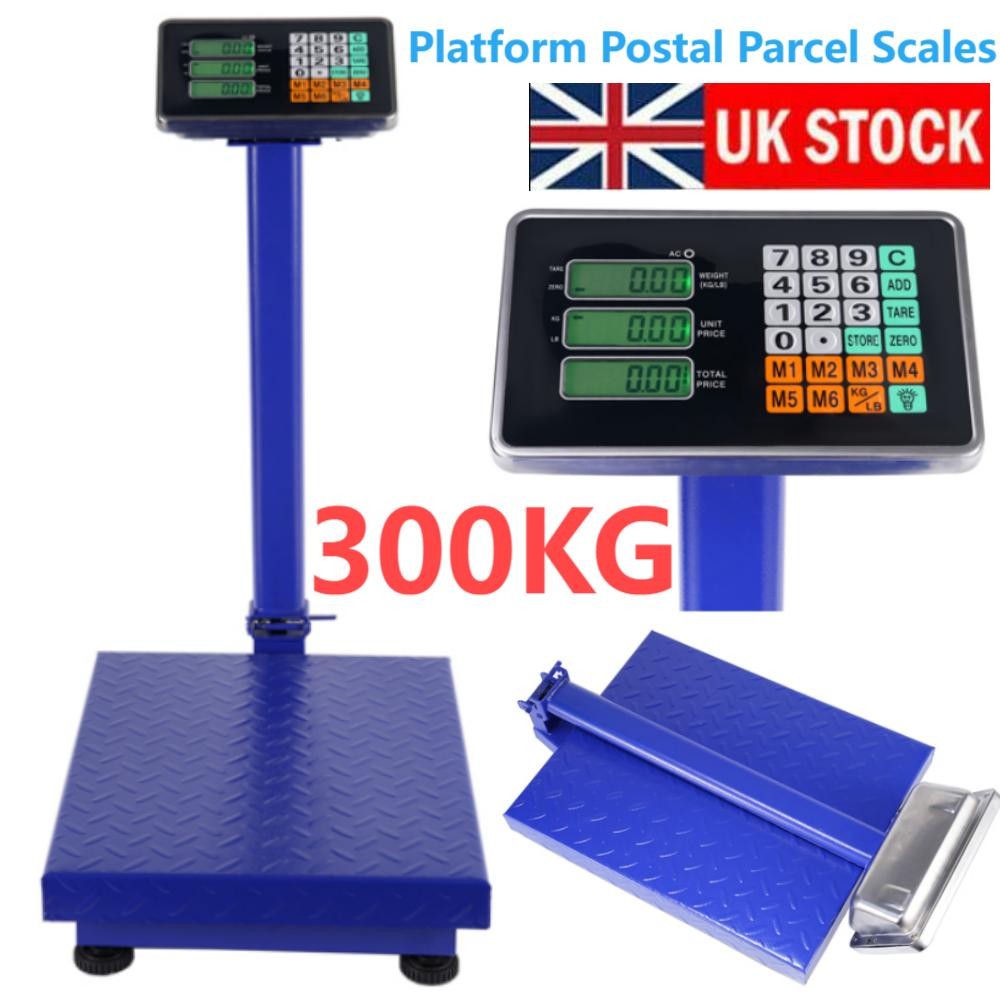 Heavy Duty Large LCD Digital Parcel Postal Weighting Platform Scale 300KG/661lb