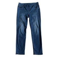Chicos Sz 1R Pull On Jegging Ankle Jeans Women 8R Blue Stretch Skinny 3157