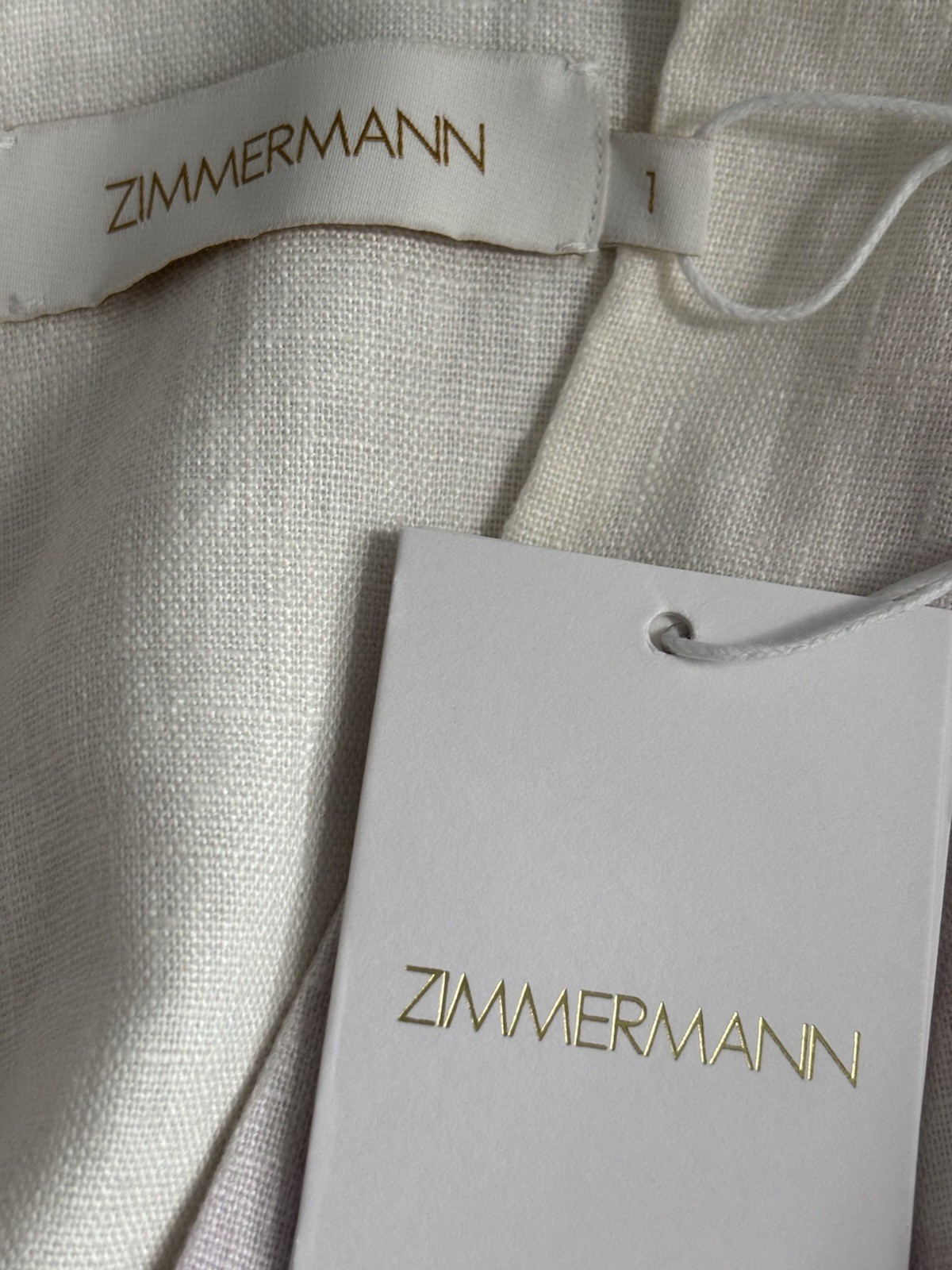 Zimmermann Crush Frill Sleeved Midi Dress  Size 1/US6/UK10 RRP$995 New with Tags