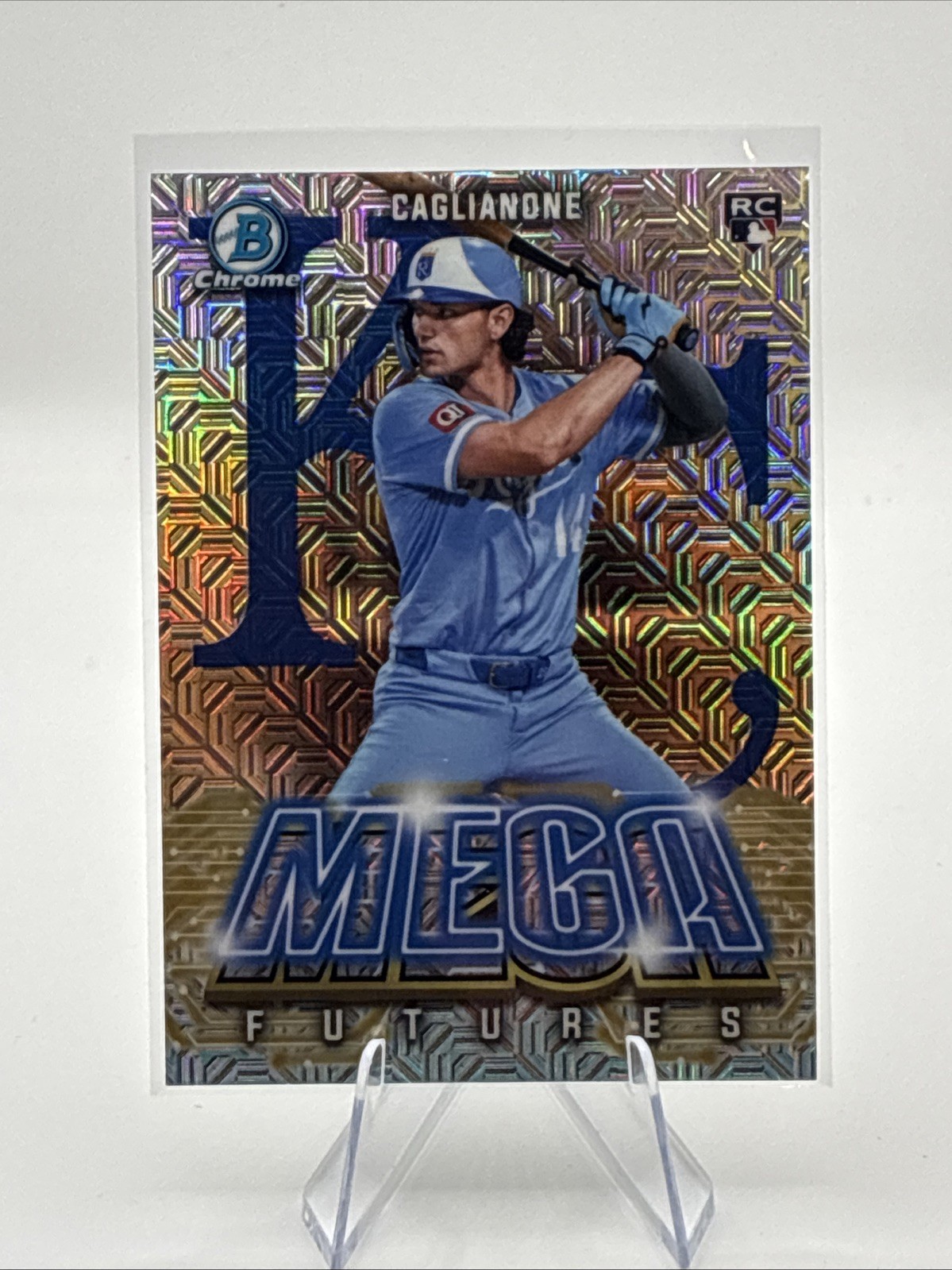 Jac Caglianone 2026 Bowman Chrome Mega Futures Mojo Refractor #MF-7 KC Royals