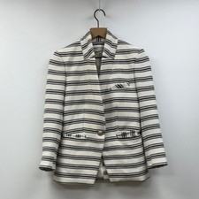 Veronica Beard Boucle Tweed Single Breasted Dickey Blazer Jacket White