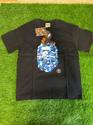 A Bathing Ape Men's Black Long Sleeve Graphic Logo Crew Neck T-Shirt M