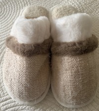 Women's Cozy Memory Foam Slippers House Shoes Easy Slip On Sz 38-39