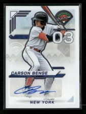 2025 Panini Prospect Edition Carson Benge Holo Prospect Ticket Auto Silver #167