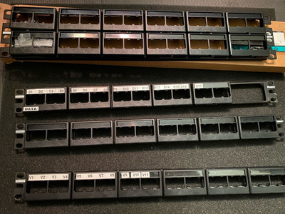 Panduit  Mini-Com  CPPL Patch Panels,  and Mini-Com CJ688 jacks  