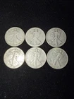 Lot Of 6 Walking Liberty Half Dollars 1940’s