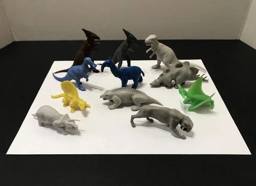 Vintage 1960's MPC Marx Plastic Dinosaur Toy Lot X 11 - 11 Dinosaurs