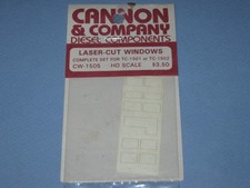 Cannon HO #CW-1505, Diesel Locomotive Window Set - TC-1501/ TC-1502