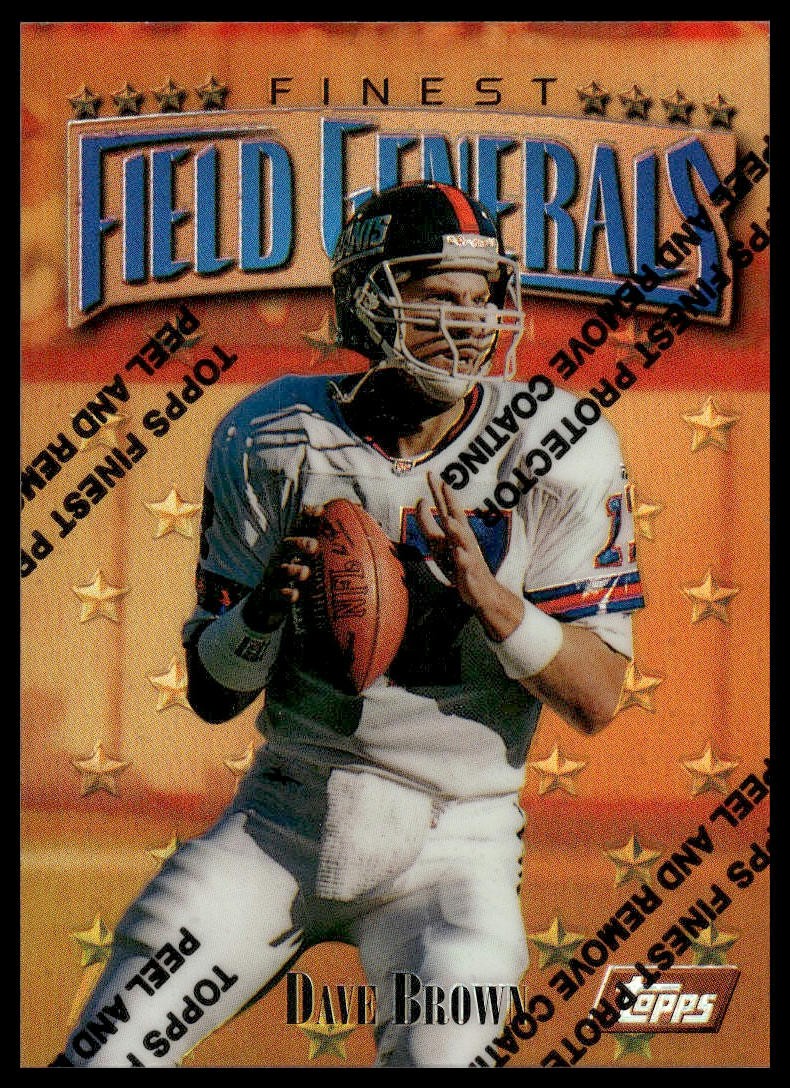 1997 Finest #51 Dave Brown Refractor New York Giants NM+