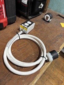 Heavy Duty 20A 110V UPS Twist-Lock Power Whip L5-20P to Dual Duplex Outlet w/Box