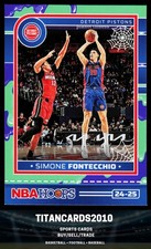 Simone Fontecchio 2024-25 Hoops Haunted Hoops Green Slime Detroit Pistons #46