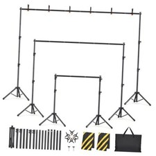 Backdrop Stand Kit - 6 Widths Adjustable Background Stand for Parties 10x7.5ft