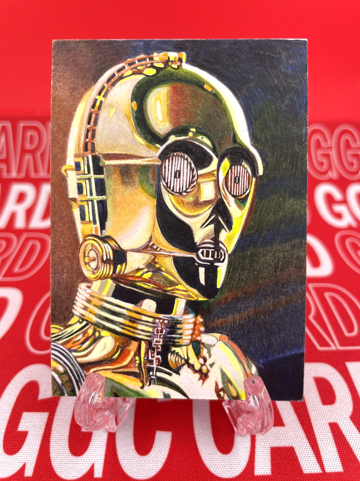 GGC Studio Star Wars C-3PO Close-up Artist Hand Drawn Auto Sketch Card 1/1