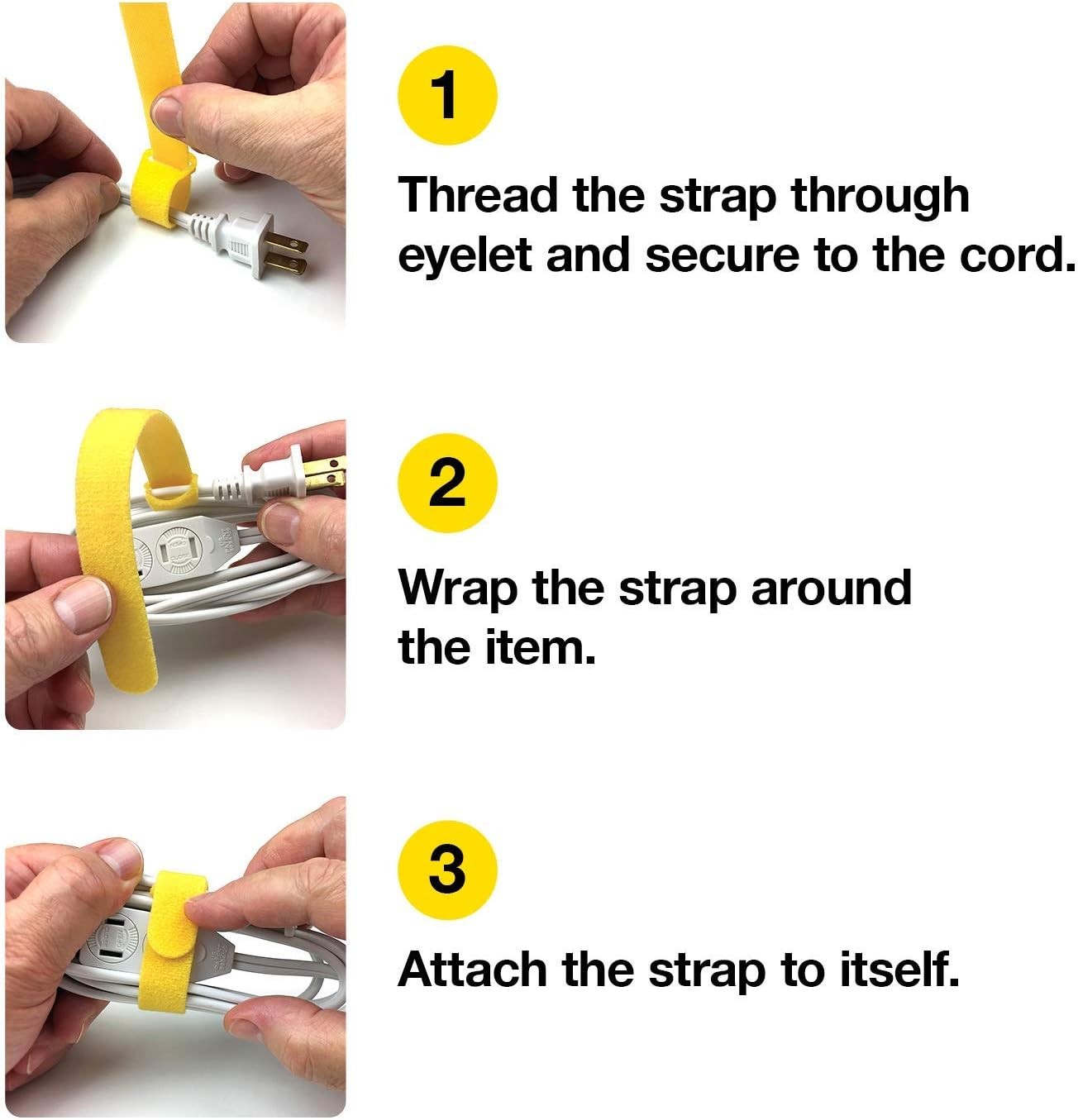 Wrap It Storage Cable Management Value Pack 40 Self Gripping Cable Ties 20