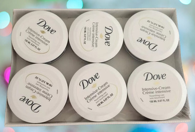 Lot of 6 Dove Intensive Body Cream Moisturizer 5.07 FL OZ. (150ML)