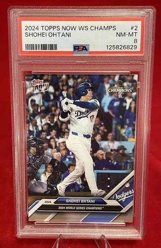 2024 Topps Now WS Champs #WS2 Shohei Ohtani Los Angeles Dodgers PSA 8
