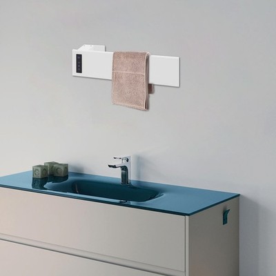 100W Wall-Mount Towel Rack, 110V Electric Towel Warmer, White Towel Heater IPX4