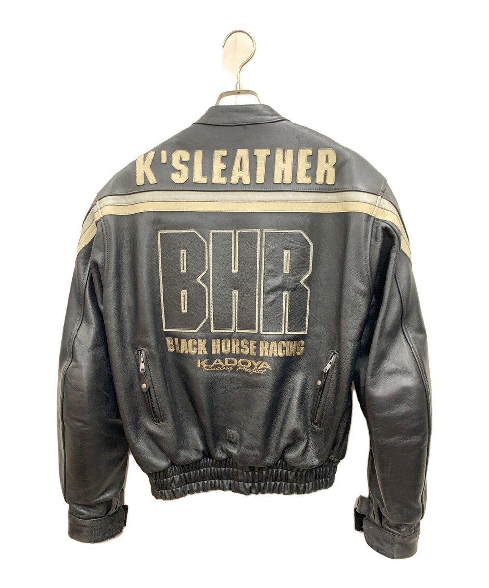 KADOYA Leather rider jacket Size: M Black Men | eBay