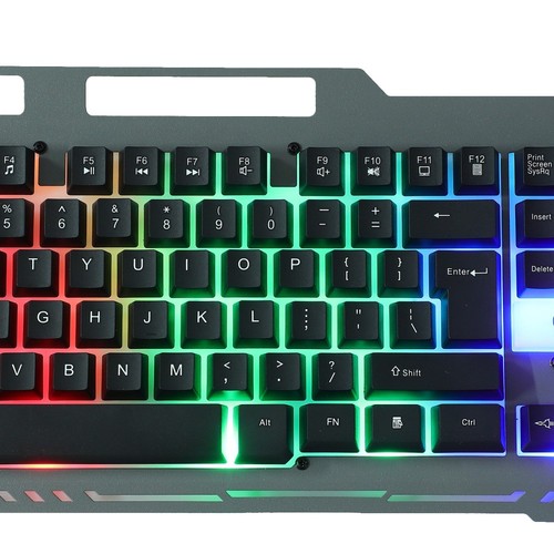 Light- Emitting Gaming Keyboard USB Keyboard Office Keyboard Computer Accessory - Afbeelding 8 van 12
