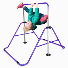 Adjustable Height Children's Gymnastic Bar with Bear Rings - Multi-Functional