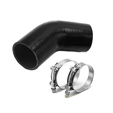 45 Degree Elbow Silicone Coupler Hose 2 inch/51mm ID - 4 in ID 2" - 51mm Black