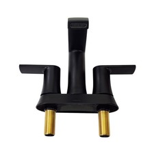 Moen 84764BL Genta 4" Centerset Double-Handle Bathroom Faucet - Matte Black READ