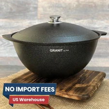 Aluminum Kazan Cooking Pot w/ Lid 7L Pot Stew Camping Cooking Free Shipping NEW