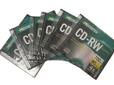 Lot Of 6 New Memorex CD-RW 700mb 80min 4x