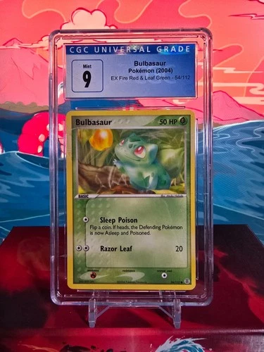 2004 POKEMON EX EX FIRE RED & LEAF GREEN BULBASAUR #54/112 CGC 9