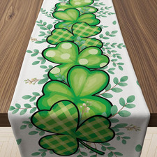 Shamrock Table Runner - St. Patrick's Day Decorations for Home and Parties