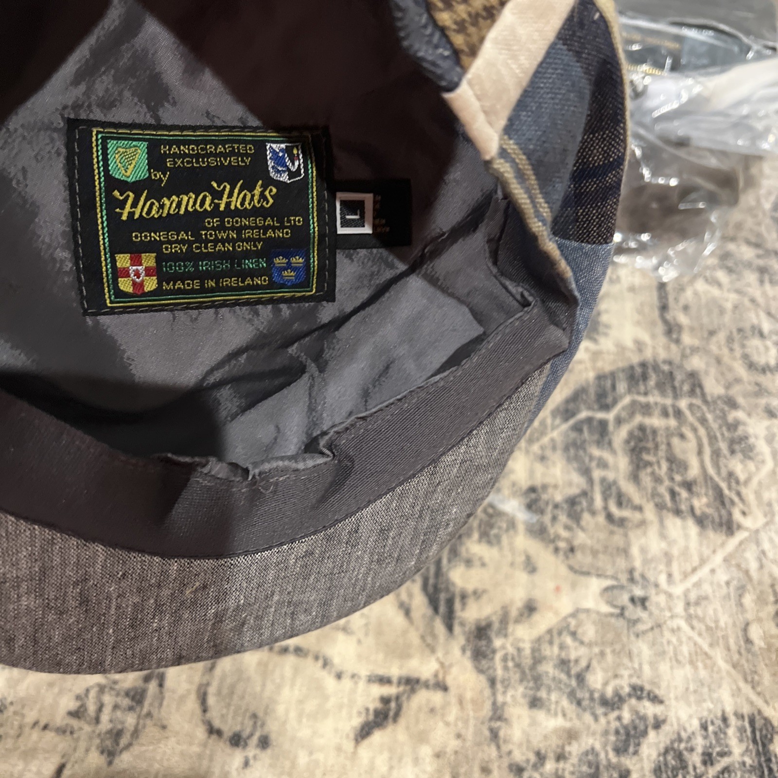 Hannah Hats Plaid Patchwork Size Large - image 7