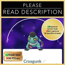 Brillante Croagunk Moda Gorra Al Reverso Sombrero Negro Disfraz - Pokemon Go