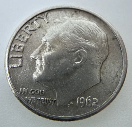 Photo of a 1962-P Roosevelt Dime from an eBay listing that sold on Jul 12, 2026
