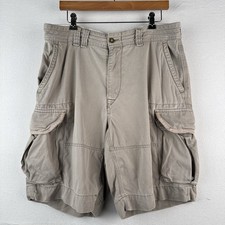 Vtg Polo Ralph  Lauren Chino Classic Cargo Shorts Vintage Tan Khaki Men  s 34x10