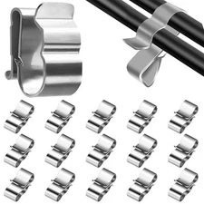 15/30/50 Pcs Trailer Frame Wire Clips Stainless Steel Metal Cable Clip 22.5 mm