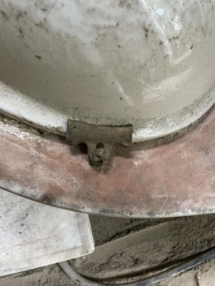 RARO Antiguo Grifo de Fregadero de Mármol Níquel Latón Soporte Trampa Pararrayos Sin Devoluciones Foto 4 de 4