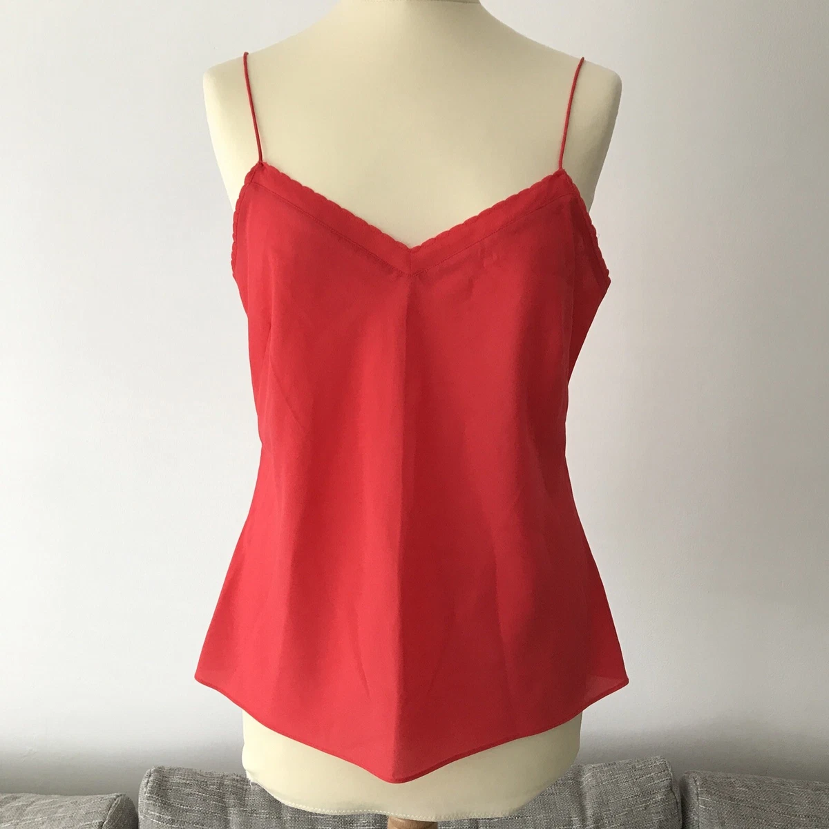 Ted Baker Red / Orange Ladies Camisole Top - Size Large