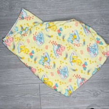 Vintage 1983 baby crib mattress sheet yellow blue  pink baby bedding nursery