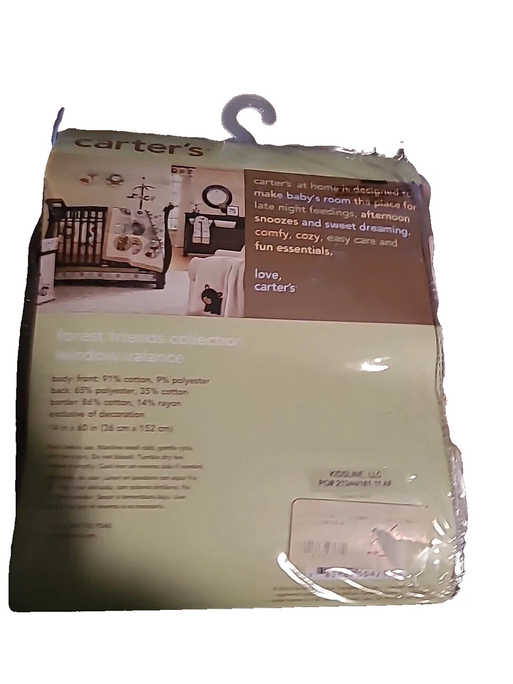 Carters Mapache Ventana Cenefa Cortina Bosque Amigos Niño Dormitorio Bebé Retirado Foto 3 de 4