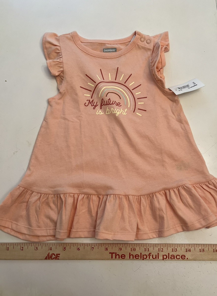 Garanimals Baby Girls Size 18 Month Flutter Sleeve Dress Peach