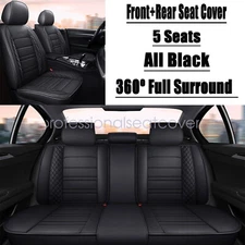 For Toyota Prius 2003-2015 Faux Leather Car 5-Seat Cover Front&Rear Cushion Pad