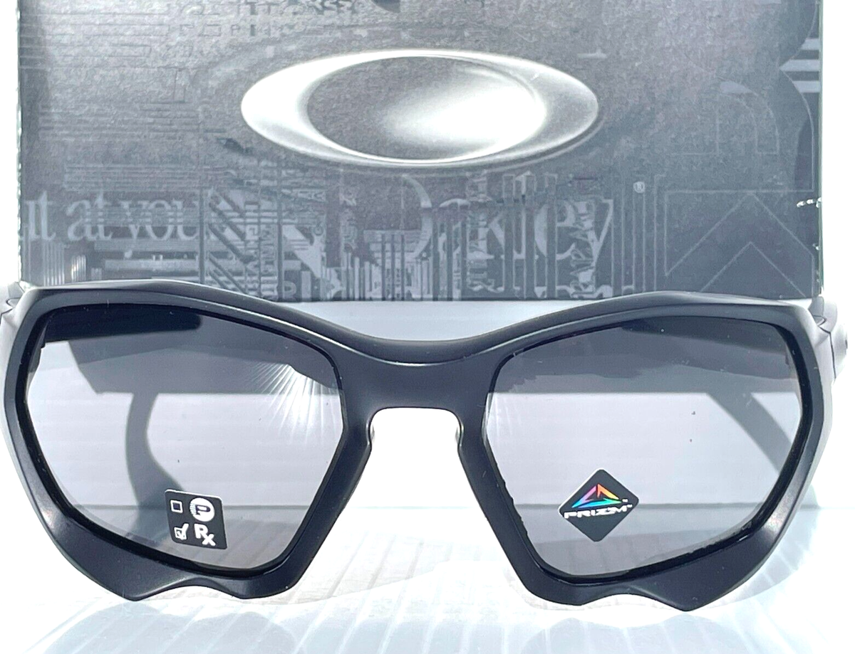 NEW Oakley PLAZMA Matte Black PRIZM Grey Bike Lens Sunglass 9019