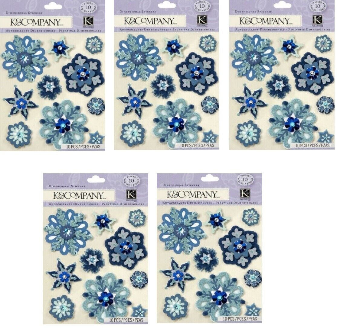 Ranking TOP7 K&CO K&Company SNOWFLAKES Overseas parallel import regular item Stickers Lot 5 BLIZZARD WINTER - Packs