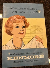 Vintage Sears KENMORE Automatic Dryer Manual, Lady Kenmore Model Eighty, Seventy