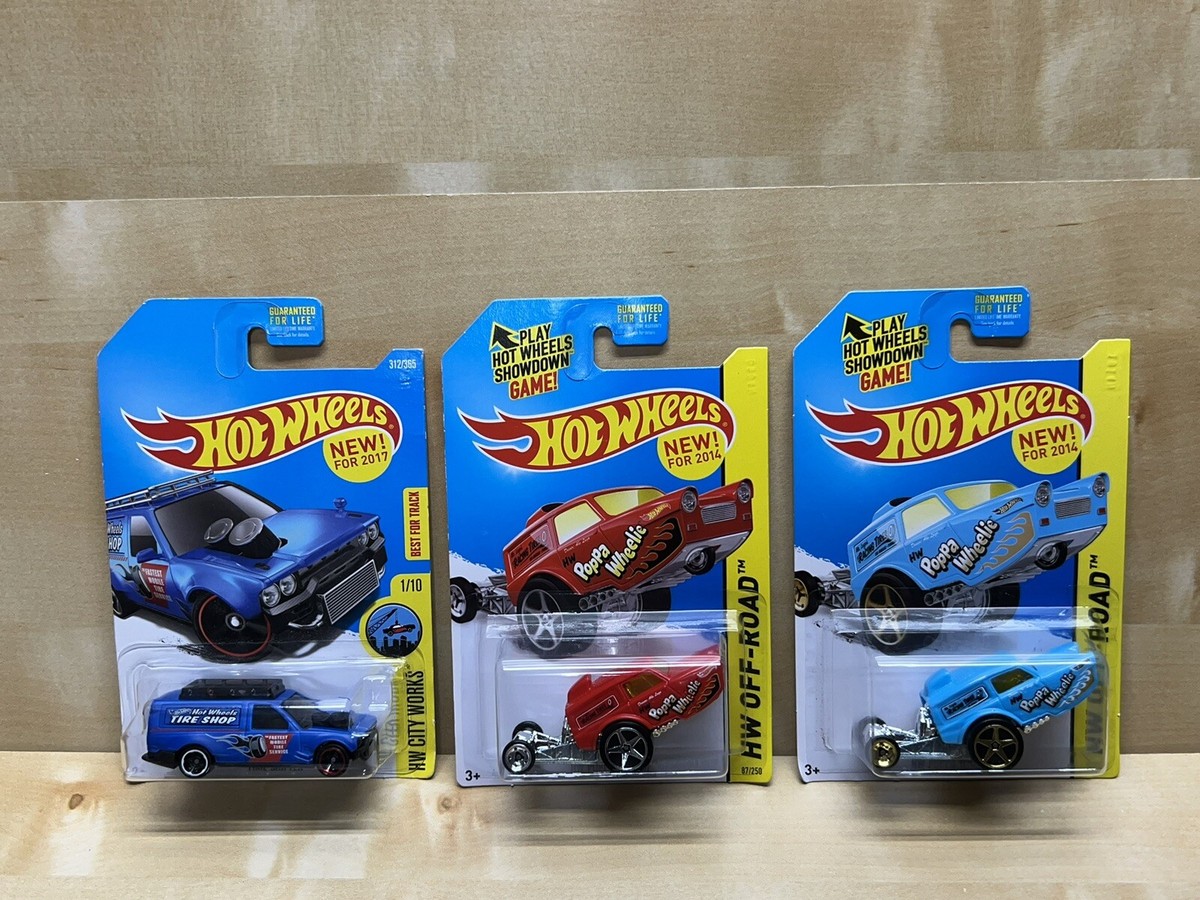Hot Wheels Off-Road Poppa Wheelie Car Blue Red 2014 Time Shifter
