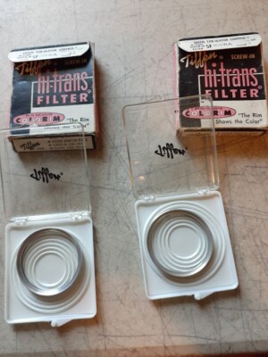 2 VINTAGE TIFFEN HI-TRANS FILTERS color +1 & +2 SF604WA Close Up
