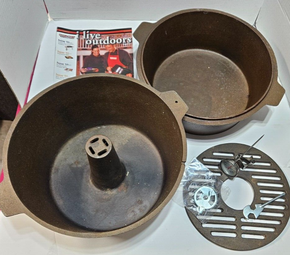 UNUSED Camp Chef Cast Iron Dutch Oven Ultimate Turkey Roaster 13