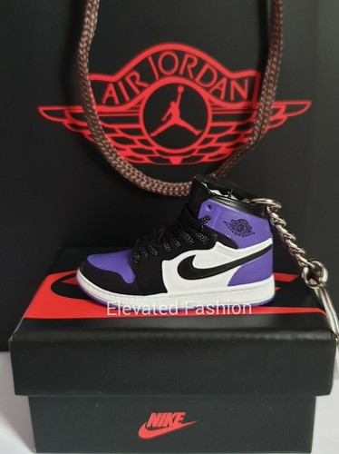 Jordan 1 Court purple keychain/keyring 