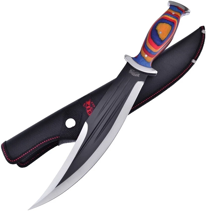 Frost 木柄 Bowie 收藏现代工厂制造直刀